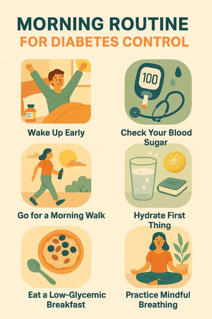 Morning routine for diabetes control
